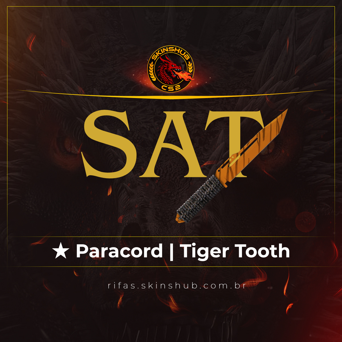 SAT 3 NUMEROS PARACORD TIGER /3